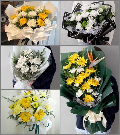 浙江省金华义乌市大陈镇白事花束代送